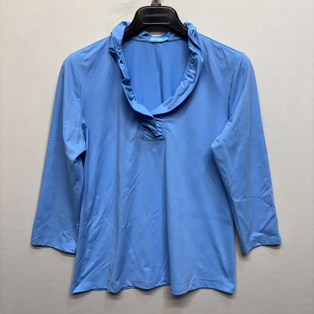 J. Mclaughlin Catalina Cloth 3/4 Sleeve Blouse Top Shirt Size Large C124 -10